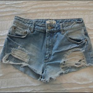 Women’s blue jean shorts